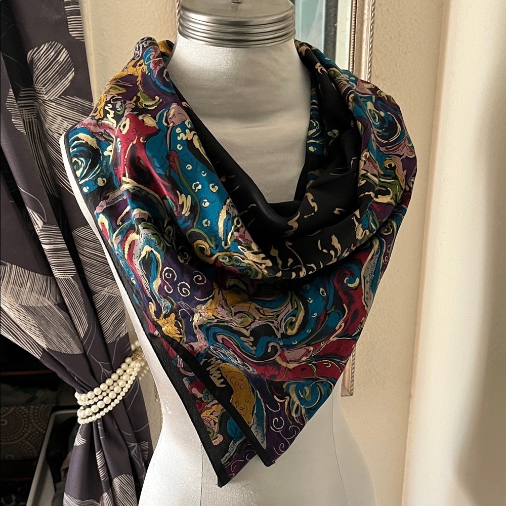 Multicolored Abstract Scarf